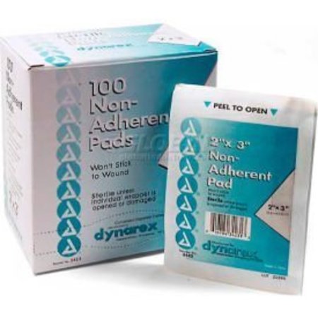 MEDIQUE PRODUCTS Non-Adherent Sterile Pads, 2" x 3" Pad, 100/Box 64233